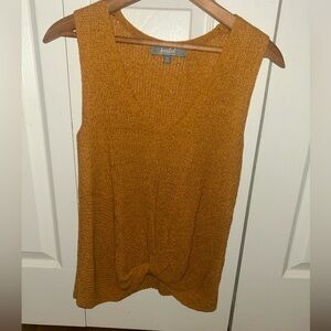 Marled Mustard Knit Tank Top